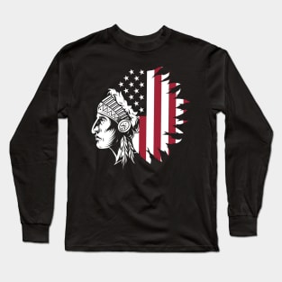 Red Indian Native American Long Sleeve T-Shirt